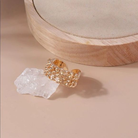 5/$25 Rope Chain Gold Color Metal
Adjustable Ring - Picture 2 of 5